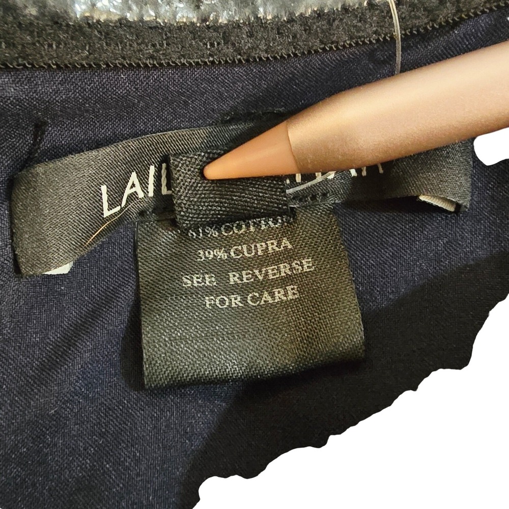 NWT Laila Azhar Navy Blue Strapless Empire Waist Pocket Dress Size 8 - Picture 9 of 10